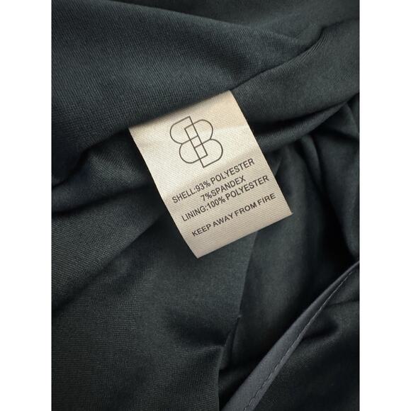 Baltic Born Krystal Deep Blue Satin Short Sleeve Maxi Wrap Gown Size Large NWT - Picture 9 of 10